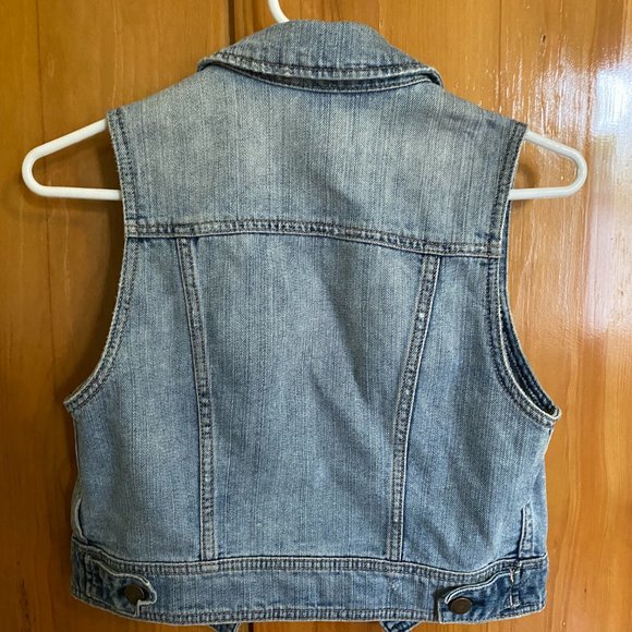 Amercain Eagle Light Wash Denim Vest - Picture 3 of 4